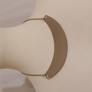 Gold Minimalist Crescent Necklace